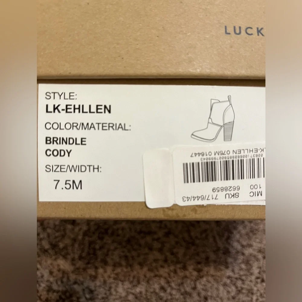 Lucky Brand Leather Taupe Ankle Boots, Size 7.5 - Picture 5 of 9